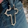 thumbnail image 4 of Osdhezcn Zinc Alloy Crossed Keychain Featuring Quick Install Spring Clip Crucifix Keyring for Hiking Travel Everyday Use, 4 of 9