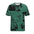thumbnail image 7 of UVEASISHA Tie Dye Graphic Tees for Men Big and Tall Vintage Print Short Sleeve Tshirts Crew Neck Casual Gym Workout Shirt Hipster Streetwear Tee Shirt Mint Green 5XL, 7 of 7