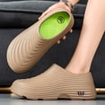 thumbnail image 3 of Chef Clogs for Men Women Nonslip Waterproof Oil-Proof Kitchen Work Shoes with Arch Support Lightweight Comfy Slip on Slides​ Khaki Size 9, 3 of 5