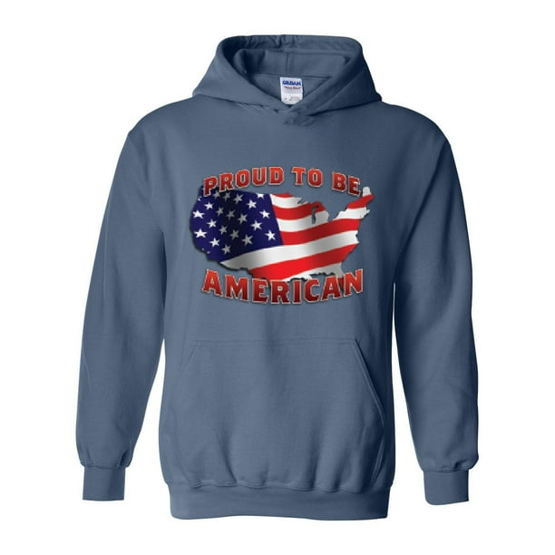 Artix - Unisex American Proud To Be US Flag Patriotic Hoodie Sweatshirt ...