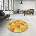 thumbnail image 3 of Ahgly Company Indoor Rectangle Patterned Neon Orange Area Rugs, 7' x 9', 3 of 6