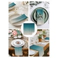 thumbnail image 3 of Teal Blue Ombre Cloth Napkins Set of 8 Reusable Dinner Napkins, Contemporary Gradient Abstract Art Cocktail Napkin Washable Table Napkins for Wedding/Holiday Party/Baby Shower 20"x20", 3 of 7