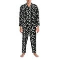 thumbnail image 3 of Disketp Daisies Flowers for Pajamas Set Long Sleeve Sleepwear Mens Button Down Nightwear Pj Sets-X-Large, 3 of 7