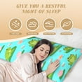 thumbnail image 3 of Body Pillow Cover - Soft Body Pillow Pillowcase, cute frogs Lily leaves dragonfly Breathable Long Body Pillow Case Cover with Invisible Zipper 20x60in, 3 of 5