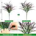 thumbnail image 2 of 10 Bundles Artificial Plants Outdoor Fake Grass Greenery Stems UV Resistant Faux Plastic Plants Shrubs for Spring Summer Home Garden Pathway Window Box Front Porch Decor, Green, 2 of 5