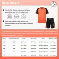 thumbnail image 7 of RUNQHUI Boys Soccer Football Jersey Outfits V-Neck Short Sleeve T-Shirt and Shorts Set Kids Sports Orange 4XS, 7 of 7