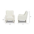 thumbnail image 2 of Jennifer Taylor Home Nimbus 27.5" Curved Accent Chair, Ivory White Boucle, 2 of 9