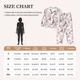 thumbnail image 4 of Vsdgher Paris Pajamas Set Long Sleeve Sleepwear Womens Button Down Nightwear Pj Sets-Small, 4 of 7