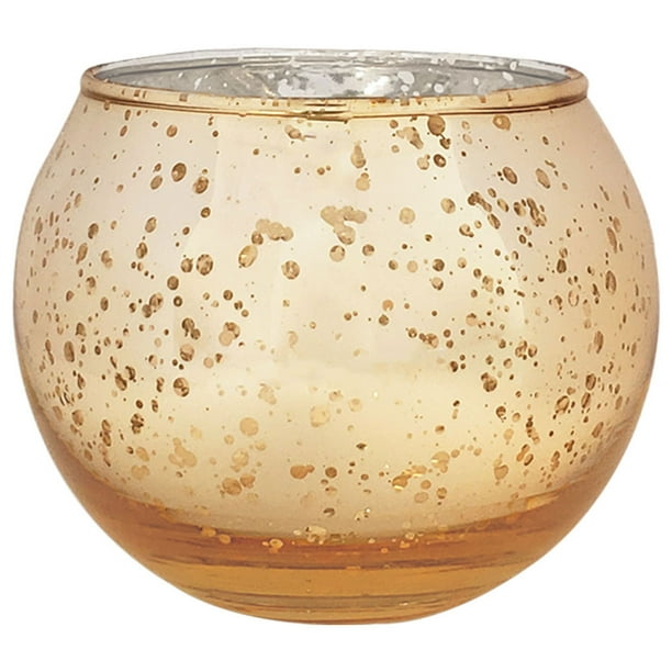 Just Artifacts 2 Inch Speckled Gold Round Mercury Glass Votive Candle Holder 25pcs Walmart Com Walmart Com