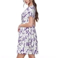 thumbnail image 2 of Balery Lavender Flowers Pattern Womens Dresses Loose Short sleeve Sundresses Swimsuit Coverup 2025 Summer Casual Dress for Women - A-Line Swing Dress, 2 of 6