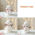 thumbnail image 3 of Christmas Plush Snowman Plushie Handmade Fabric Decoration Safe For Kids Seasonal Display Desktop Ornament, 3 of 8