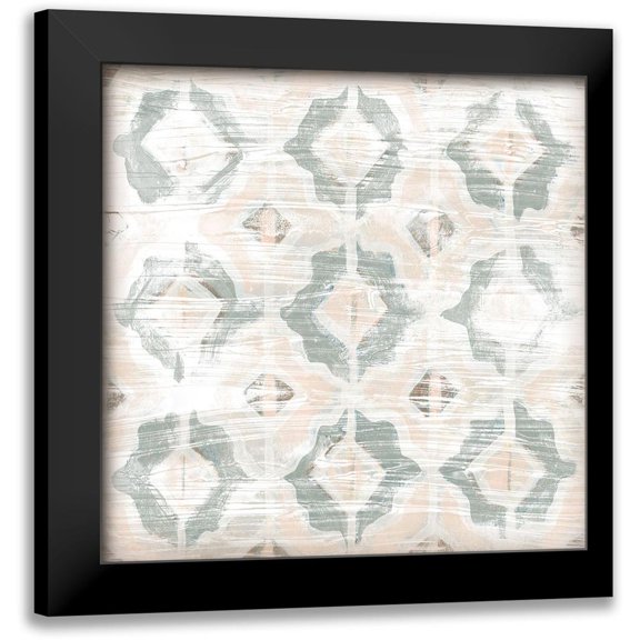 Vess, June Erica 12x12 Black Modern Framed Museum Art Print Titled - Vintage Blush Tile I