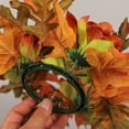 thumbnail image 6 of geerera Fall Decor Candle Ring, Artificial Harvest Floral Mini Wreath for Pillar Candles, Rustic Autumn Tabletop Decor for Thanksgiving & Halloween Home, 9.8", 6 of 6