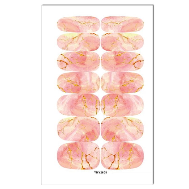 Seitruly Accesorios para decoración de uñas para mujer, parche de cobertura completa para artesanía Universal para niñas, patrón de mármol, Arte de uñas Tipo8 Seitruly CE012403-08B