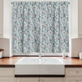 thumbnail image 2 of Ambesonne Geometric Kitchen Curtains, Modern Circular Maze, 55"x39", Pale Blue Charcoal Grey, 2 of 3