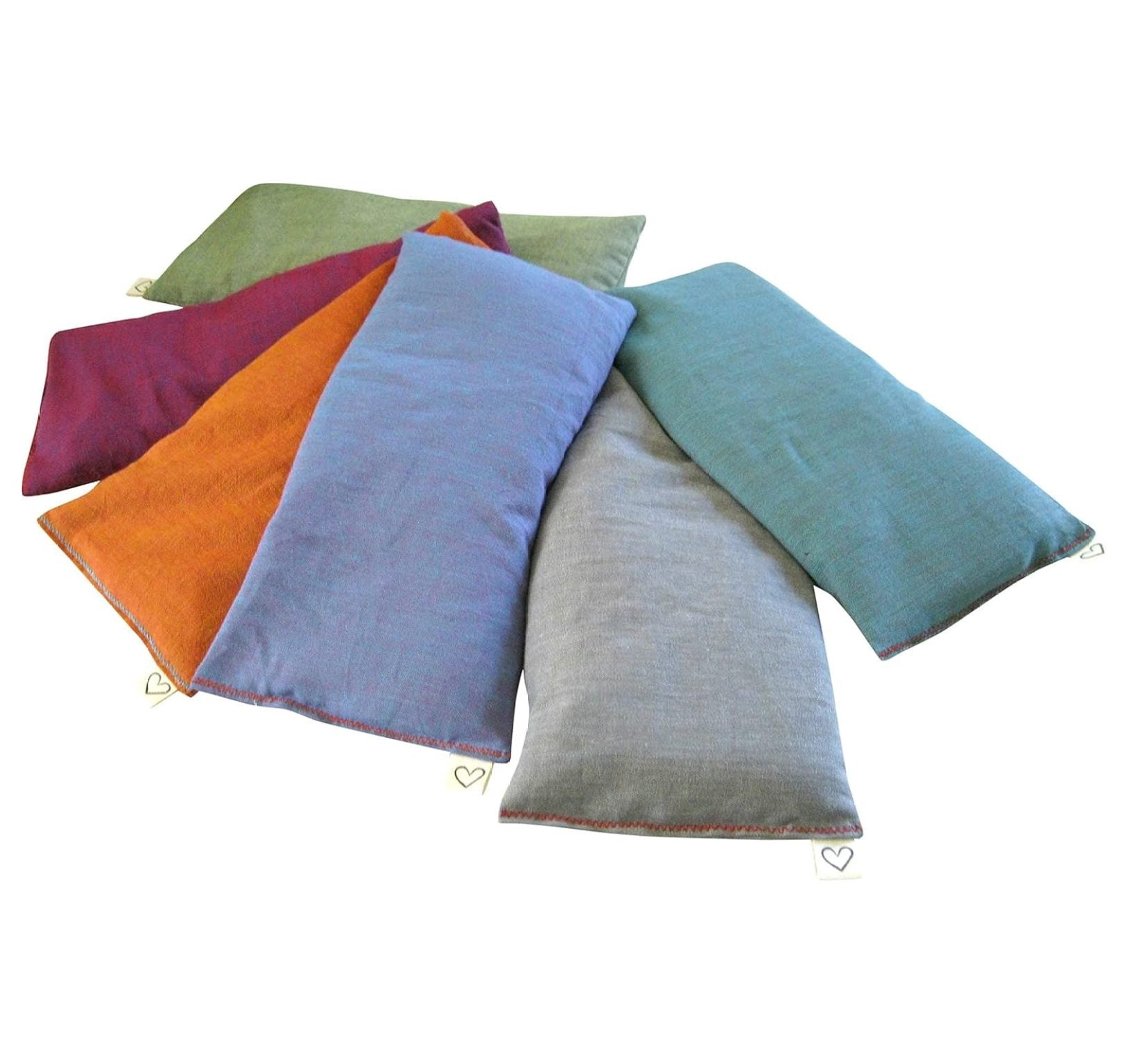Scented Lavender Weighted Cotton Eye Pillows, Yoga Massage Sleep, 6-Pack