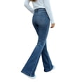 thumbnail image 6 of Wenini Fashion Women's Casual High Waist Denim pants Solid Color Button Up Pocket Jeans Comfortable Straight Leg Jeans, 6 of 6