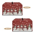 thumbnail image 6 of FOR U DESIGNS Snowmen Snowflake Print Microwave Oven Cover Dust-Proof Microwave Oven Grill Covers Protector with Top Handle, Foldable Small Appliance Covers Christmas Decor in Home and Office-L, 6 of 8