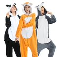thumbnail image 2 of Pijamas navideños para adultos, ropa de dormir con dibujos de animales, unicornio, Kigurumi, conejo, mono, manta de Anime, Lobo y Panda, 2 of 4