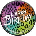 thumbnail image 2 of Party City Wild Child Birthday Tableware for 8 Guests, Neon and Leopard Print Plates, Napkins, Cups, and Decorations, 2 of 9