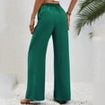 thumbnail image 5 of Sngxgn Woman Pants Women Casual Pants Solid Drawstring Elastic Waist Long Straight Pants(Green,L), 5 of 7