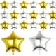 thumbnail image 1 of 50 piezas Globos Estrellas Doradas y Plata 18in Metálicas Fiestas Cumpleaños,45cm Globo Película Aluminio,Decoración Graduación Fiesta,Suministros Fiestas Graduación,Boda (Dorado y Plata), 1 of 5