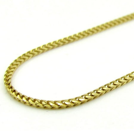 10K Yellow Gold Men Womens 4MM Hollow Franco Chain Necklace Lobster Clasp 16 to 22 Inches (24)