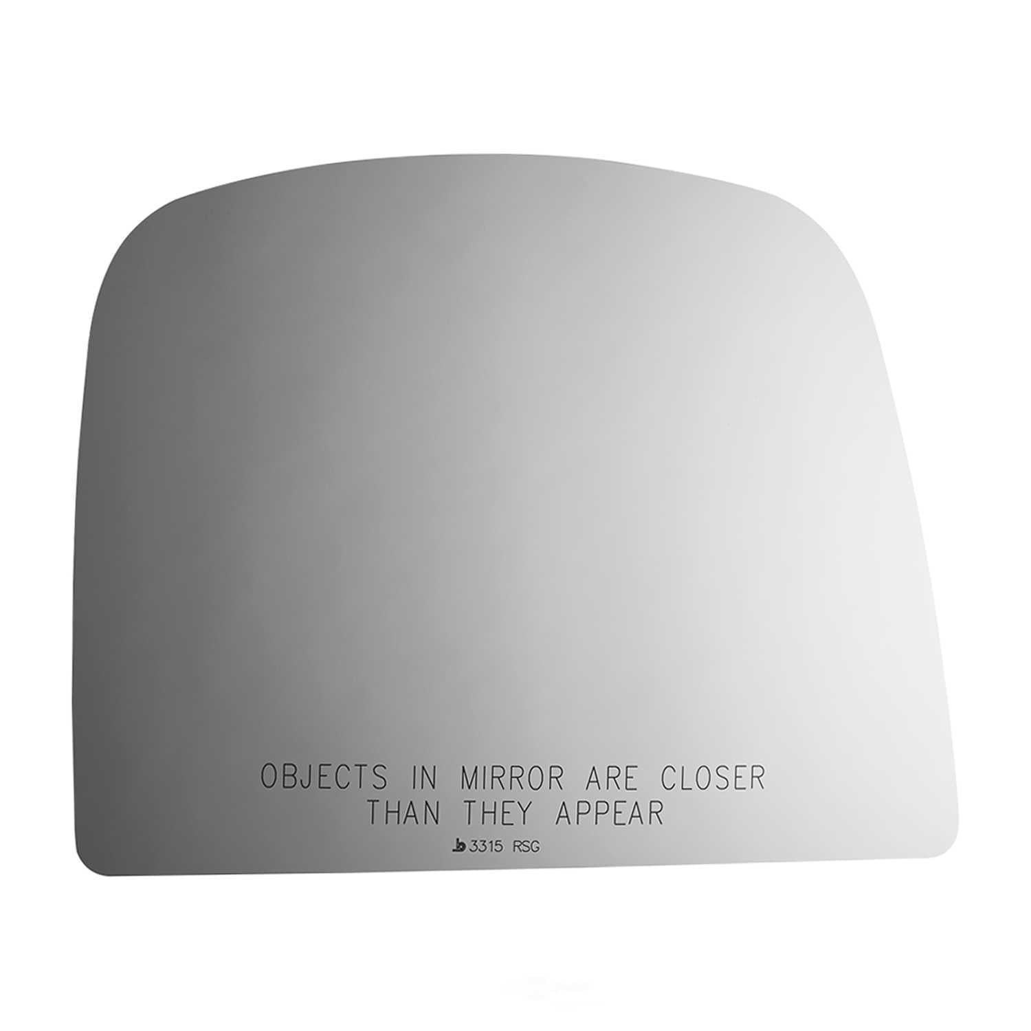 Burco Side View Mirror Replacement Glass with Motor Mount Plate - Clear Glass - 3315RSG