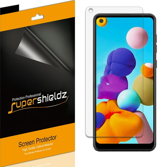 [6-Pack] Supershieldz for Samsung Galaxy A21 Screen Protector, Anti-Glare & Anti-Fingerprint (Matte) Shield