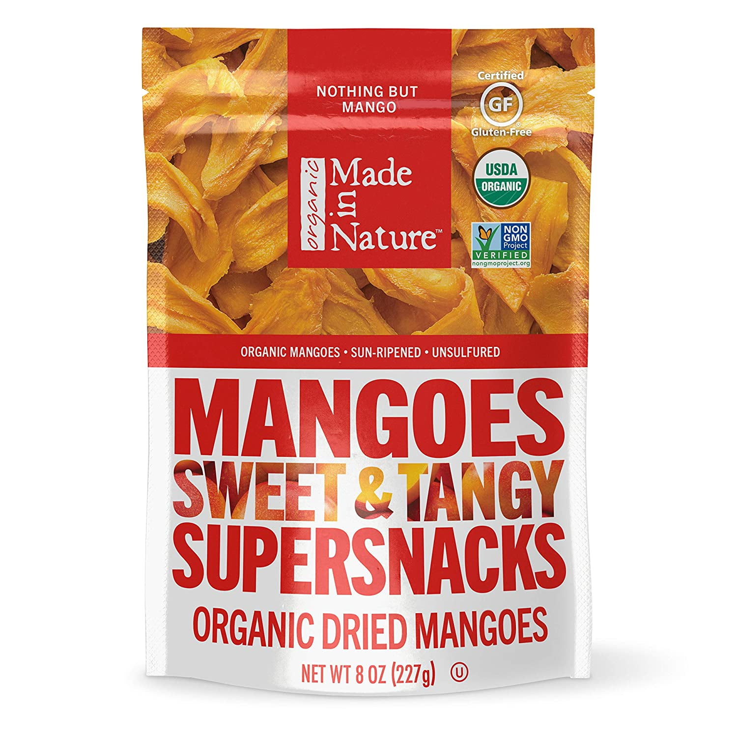 Made in Nature Organic Dried Mangoes, 8 Oz (1 Pack)