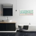 thumbnail image 2 of Stupell Industries Bathroom Rules with Teal Text Abstract Painting Gallery Wrapped Canvas Art Print Wall Art, 40 x 17, 2 of 7