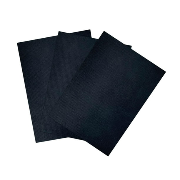 3 parches de reparación de kayak de PVC para botes inflables, impermeables y resistentes al agua. Negro