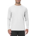 thumbnail image 2 of Sun Shirts for Men UPF 50+ Sun Protection Long Sleeve Shirts UV Spf Performance Fishing Outdoor Lightweight Shirts Crew Neck Quick Dry T Shirts Rash Guards,White M, 2 of 6