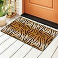 thumbnail image 2 of YFYANG 36"x24" Non-Slip Flannel Carpet Doormat, Living Room Bedroom Office Decorative Area Rugs, Indoor Tiger Stripes Floor Mats, 2 of 7
