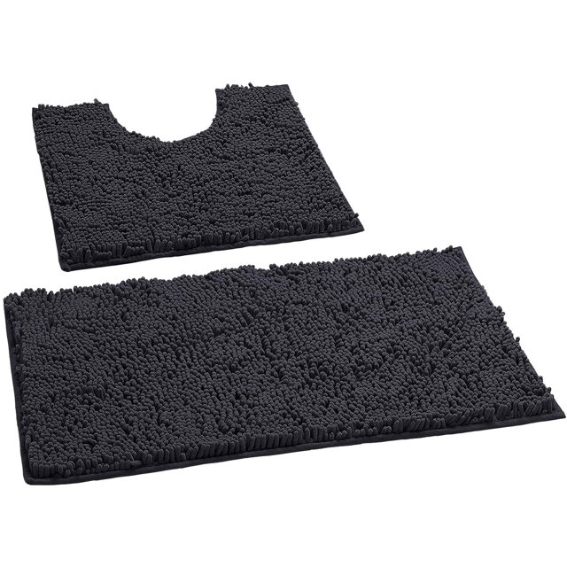Alfombras de Baño Luxurux Sin Resbalón Súper Suave Chenille de Baña de Baño de Lujo Juego de Contono, Alfombra de Ducha de Lujo Suave +Tocador. LuxUrux tapetes para baño