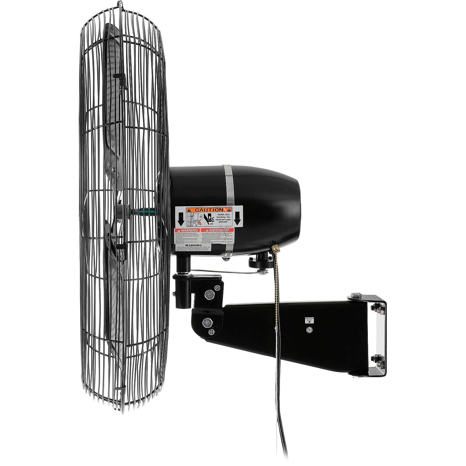 Outdoor Oscillating Wall Mounted Fan, 24" Diameter, 3/10HP, 7700CFM