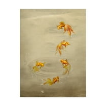 Trademark Fine Art 'Glittering Goldfish' Canvas Art by Peggy Harris