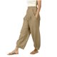 thumbnail image 1 of Pantalones de Cintura Elástica para Mujeres de Cintura Alta Color Sólido con Bolsillos, Pantalones de Longitud Completa Casual para Todas las Estaciones, 1 of 6