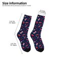 thumbnail image 2 of Zufioo Winter Sports Fun Pattern Print Children's Mid-tube Socks, Contrast Color High Elastic Sports Socks - Sweat-absorbent, Warm, Suitable for Children Aged 6-10, 2 of 5