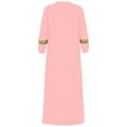 thumbnail image 4 of Linjinx Robe de Danse de Louange pour Filles Abaya à Manches Longues Robe Maxi de Fête Prière Musulmane Islamique Dubaï Robe Décontractée Rose 10, 4 of 7