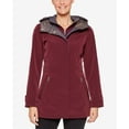 thumbnail image 1 of Jones New York Colorblocked Hooded A-line Rai Burgundy Large, 1 of 4