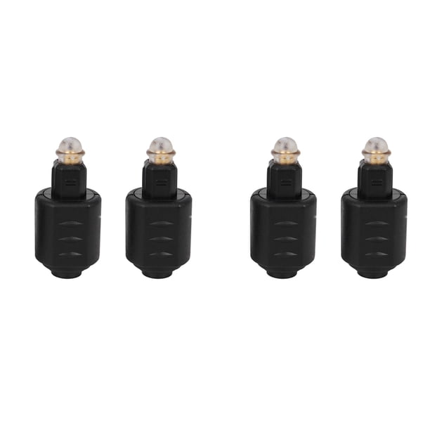 4 Paquetes Mini Enchufe de Jack Hembra 3,5 mm Óptico A Digital Toslink M Adaptador de Audio