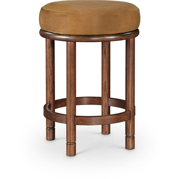 Meridian Furniture Monette Saddle Velvet Counter Stool