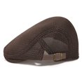 thumbnail image 3 of Minzimin 1Pack Breathable Mesh Flat Cap for Man/Woman Adjustable Newsboy Cap Cabbie Hat, 3 of 7