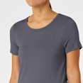thumbnail image 5 of Wink Layers Women's Silky Knit Short Sleeve Tee, Pewter, XS Womens, 5 of 6