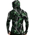 thumbnail image 5 of Sun Hoodies for Men Raglan Colorblock Camo Sunshirts with Mask, Quick Dry UPF 50+ Lightweight Uv Protection Long Sleeve Fishing Shirt Green Xxl, 5 of 5