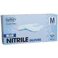 thumbnail image 1 of ForPro Blue Nitrile Gloves, Powder-Free, Latex-Free, Non-Sterile, Food Safe, 4 Mil, Medium, 100-Count, 1 of 2