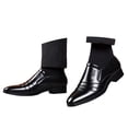 thumbnail image 3 of YUEHUA Men's Handmade Leather Modern Classic Lace up Leather Lined Perforated Dress Oxfords Shoes, 3 of 7
