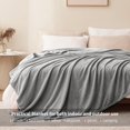 thumbnail image 2 of Throw Blanket Grey - Versatile Soft Warm King Size Blanket Fluffy Extra Large, 2 of 7