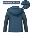 thumbnail image 6 of Lavenicole Men's Waterproof Ski Jacket Warm Winter Snow Coat Mountain Windbreaker Hooded Raincoat Blue/Gray XXL, 6 of 7